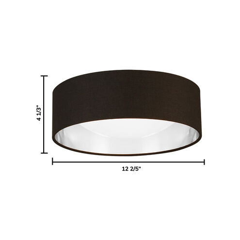 Orme LED 12.4 inch Black/Brushed Nickel Flush Mount Ceiling Light